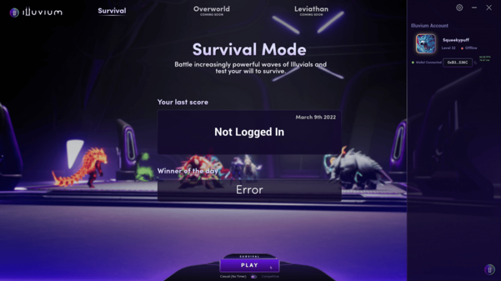 Illuvium Review Survival Mode Screen